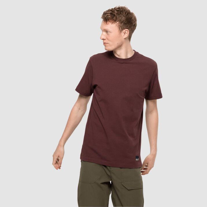 Jack Wolfskin Mens 365 T-shirt Dark Brown Red 249871FMT